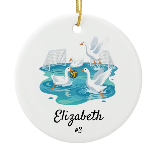 Water Polo, Custom Water Polo Gifts Christmas  Ceramic Ornament