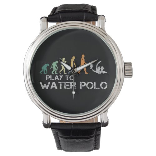 Water Polo Evolution Retro Funny Gift for Man Watch