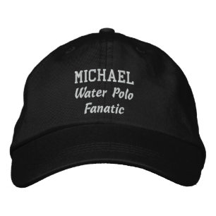 Water Polo Fanatic Custom Name V08D Embroidered Baseball Cap