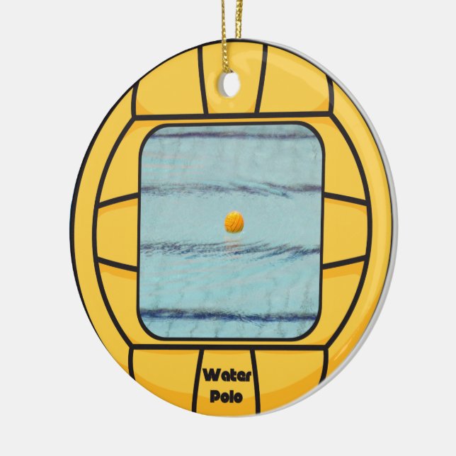 Water Polo frame (add your own photo!) Ceramic Ornament (Left)