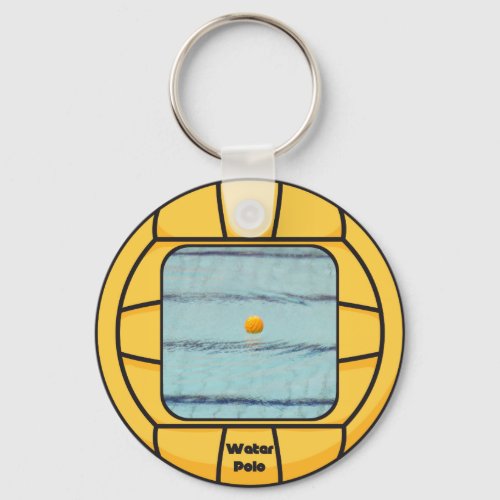 Water Polo frame add your own photo Keychain