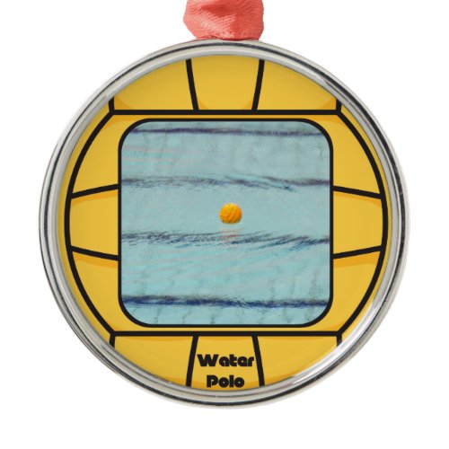 Water Polo frame (add your own photo!) Metal Ornament