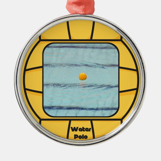 Water Polo frame (add your own photo!) Metal Ornament (Front)