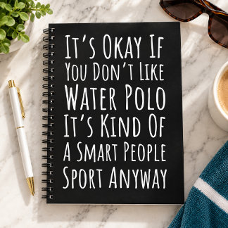 Water Polo Gift Ideas Sports Pool Competition Swim Notebook