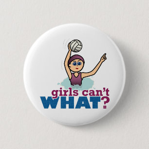 Water Polo Girl Button