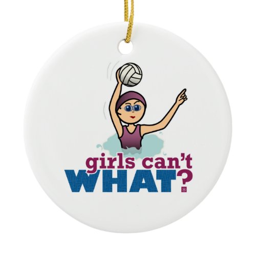 Water Polo Girl Ceramic Ornament