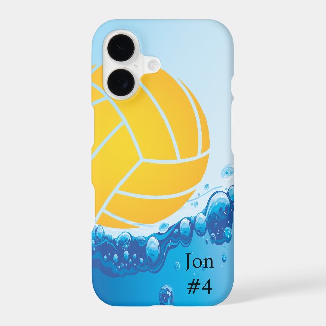 Water Polo iPhone Case – Custom Name  (Back)