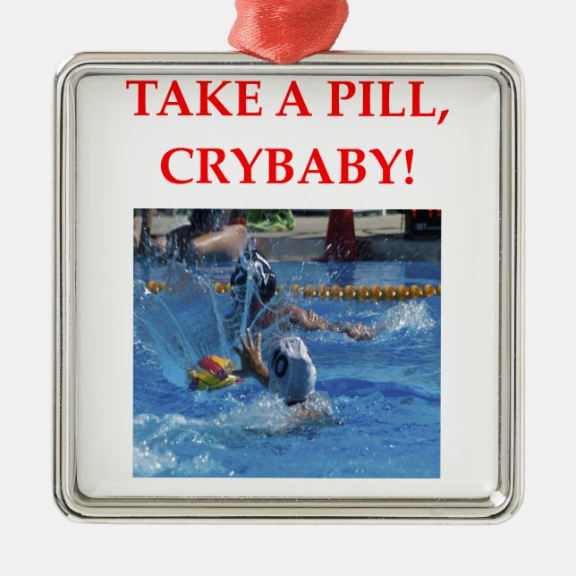 water polo metal ornament (Front)