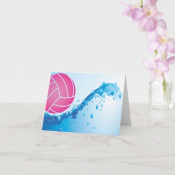 Water Polo Note Cards (pink Ball) by SBPantry at Zazzle