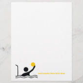 Water polo player black silhouette flyer (Front)