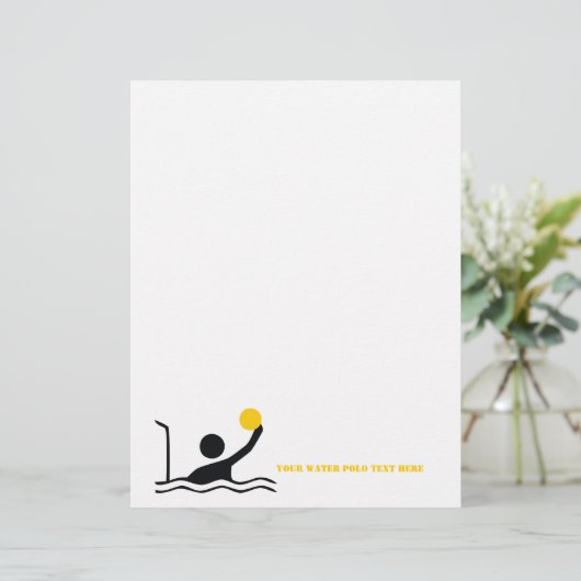 Water polo player black silhouette flyer (Standing Front)