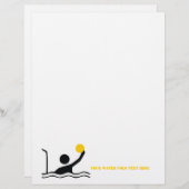 Water polo player black silhouette flyer (Front/Back)