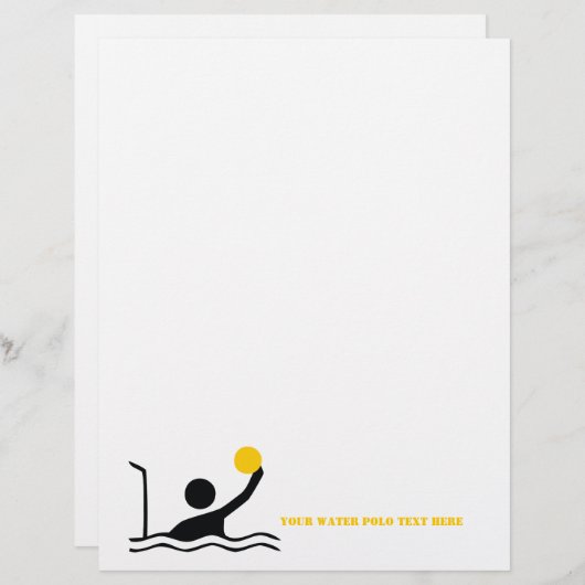 Water polo player black silhouette flyer (Front/Back)