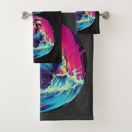 Water Polo Player Colorful Waterpolo Bath Towel Set