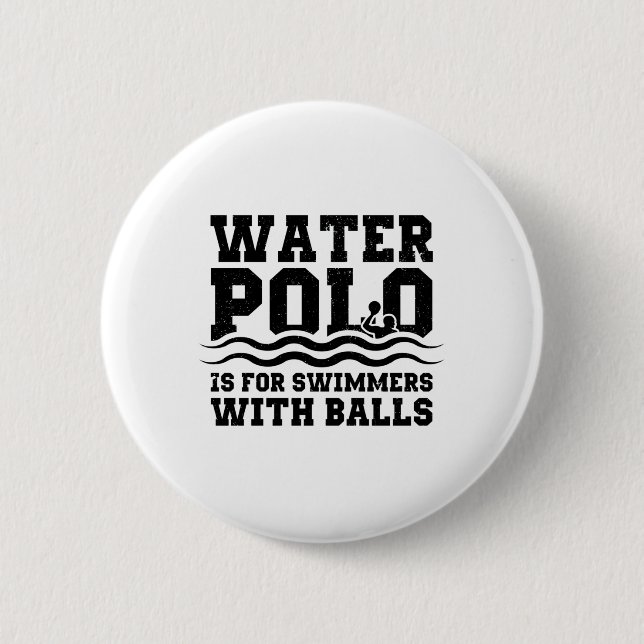 Water Polo Player | Sport Team Trainer Gift Button (Front)