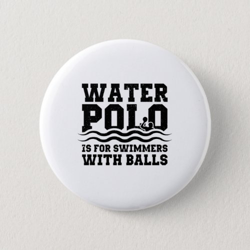 Water Polo Player  Sport Team Trainer Gift Button