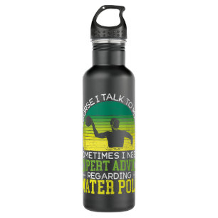 Water Polo Player Sports Lover Swimming Coach Pool Stainless Steel Water Bottle