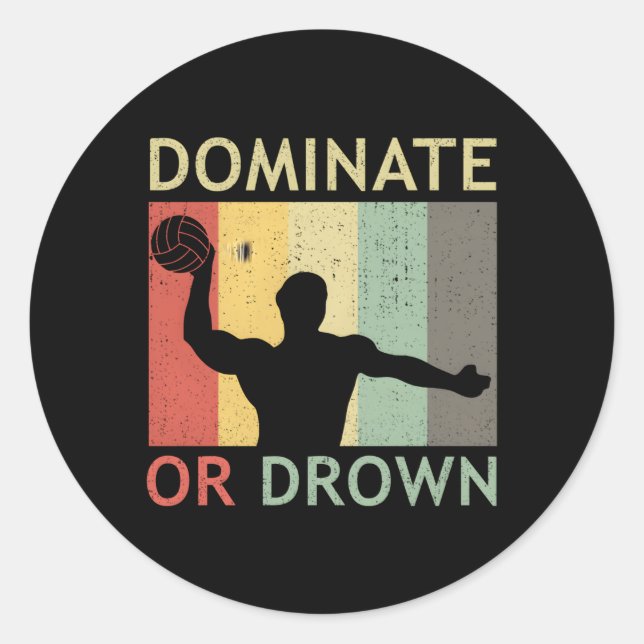 Water Polo Player Water Polo Classic Round Sticker (Front)