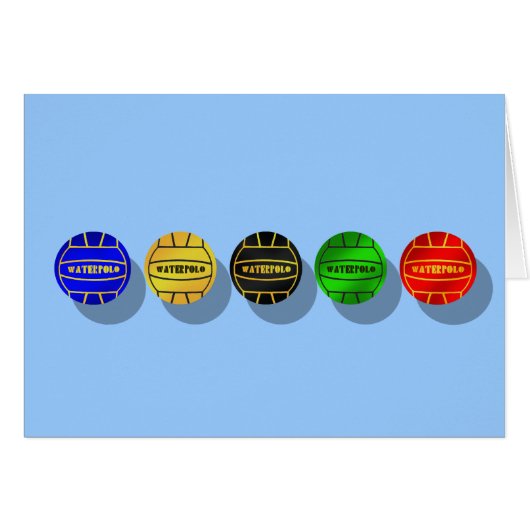 Water polo players and waterpolo players ball (Front Horizontal)