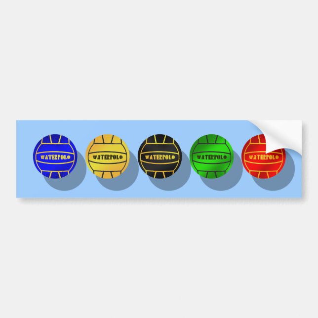 Water polo players and waterpolo players ball bumper sticker (Front)