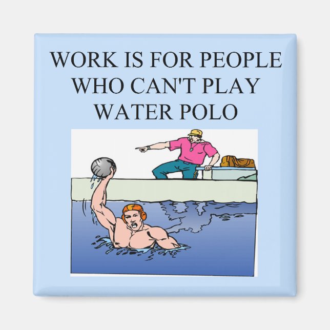 water polo players magnet (Front)