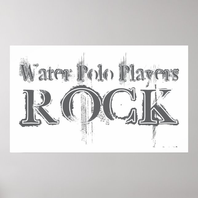 Water Polo Players Rock Poster (Front)