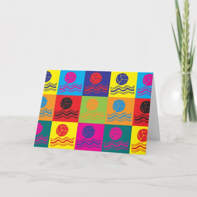 Water Polo Pop Art Card (Front)