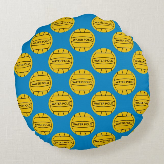 Water Polo Round Pillow (Back)