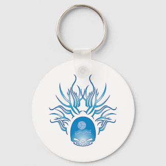 Water Polo Skull Keychain