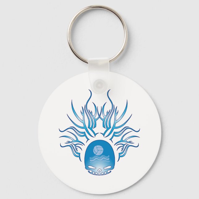 Water Polo Skull Keychain (Front)