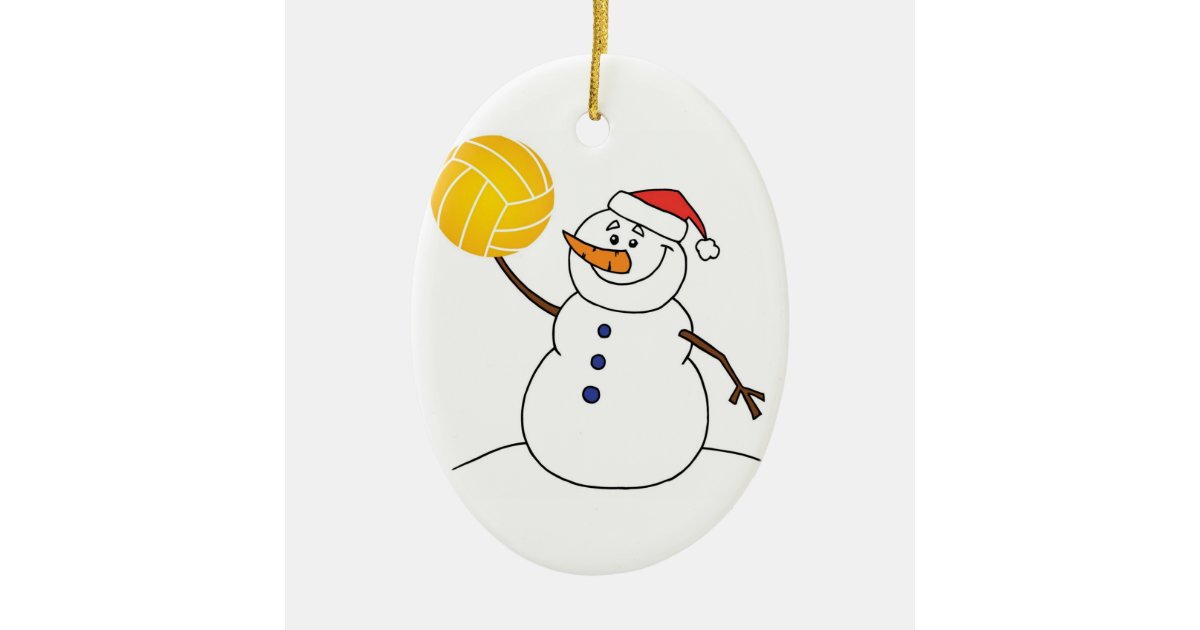 Water Polo Snowman Ornament
