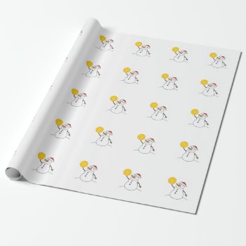 Water Polo Snowman Wrapping Paper by SBPantry at Zazzle