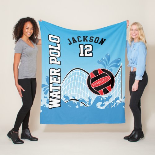 Water Polo ️ Sport _ Red Ball  Fleece Blanket