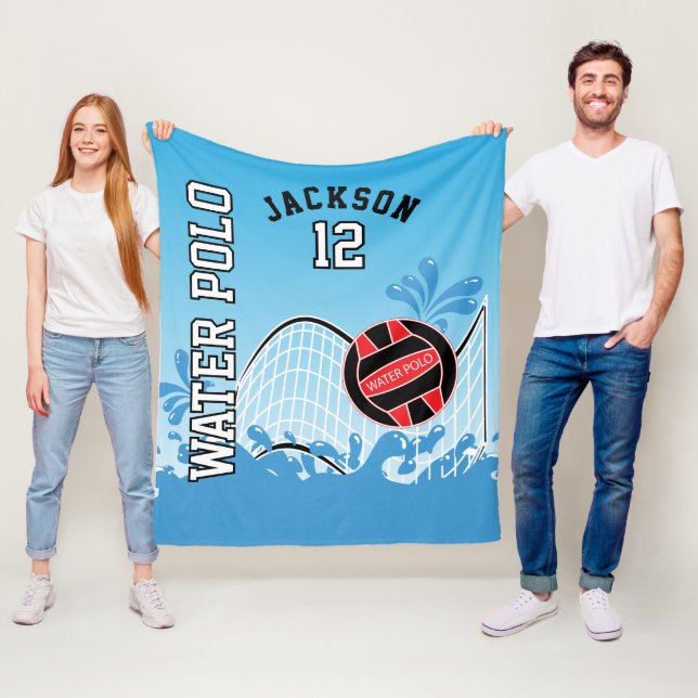 Water Polo 🤽🏼‍♀️ Sport - Red Ball  Fleece Blanket (In Situ)