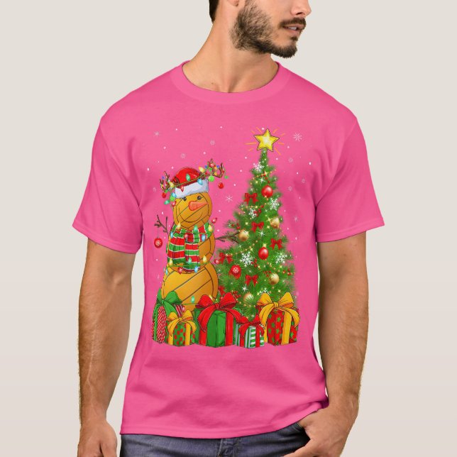 Water Polo Sports Xmas Tree Snowman Water Polo Chr (Front)
