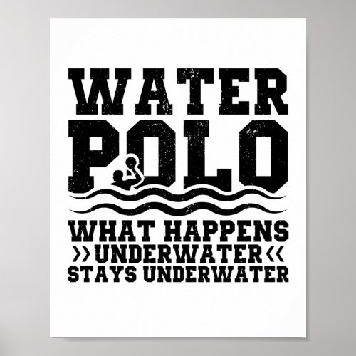 Water Polo Team  Sports Player Trainer Gifts Poster