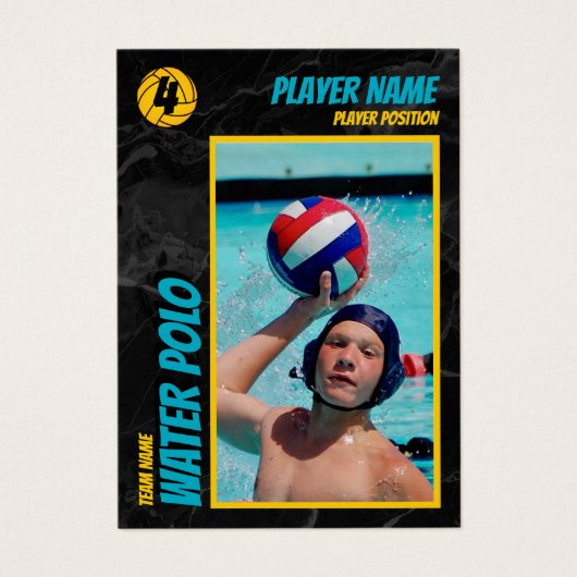 Water Polo Trading Card Customizable Collectible (Front)