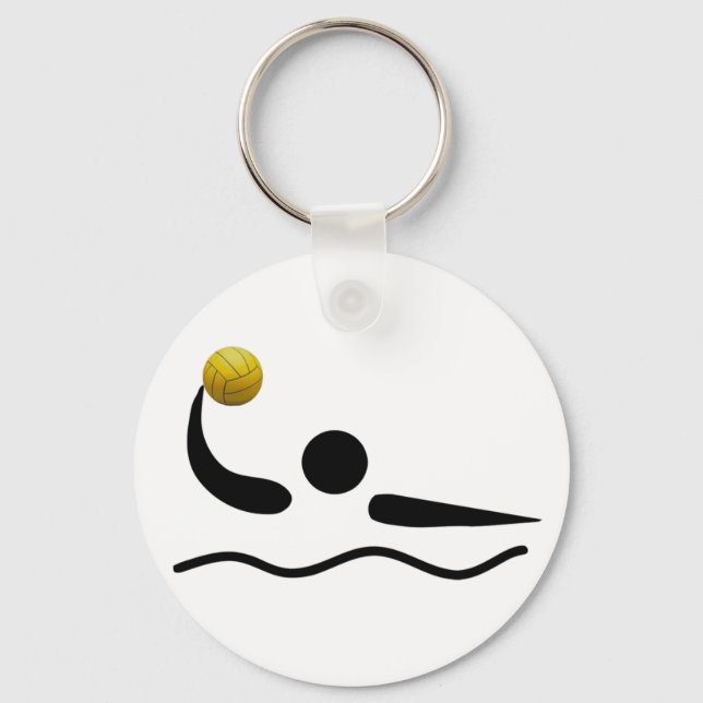 Water Polo Universal Sport Symbol Keychain (Front)