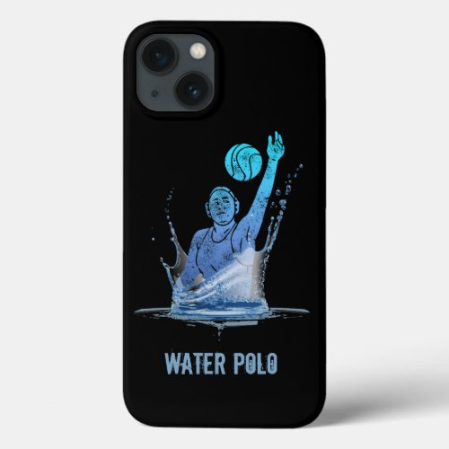 Water Polo Vintage Sports Athlete With Ball iPhone 13 Case