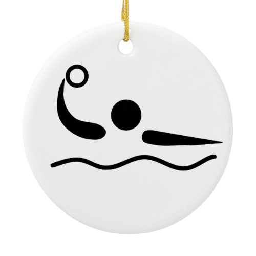 Water Polo Waterpolo Pictogram Ceramic Ornament