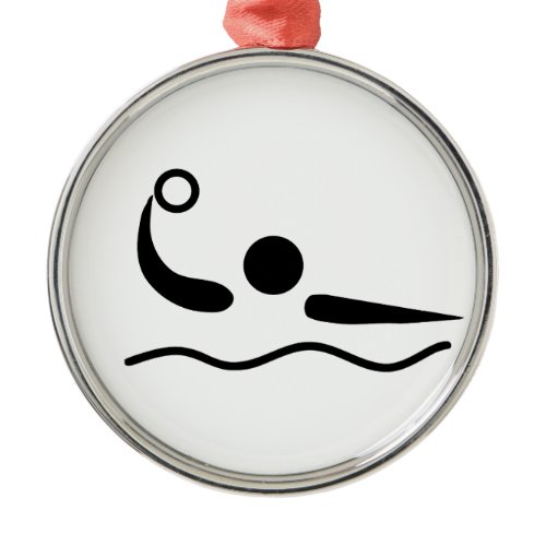 Water Polo Waterpolo Pictogram Metal Ornament