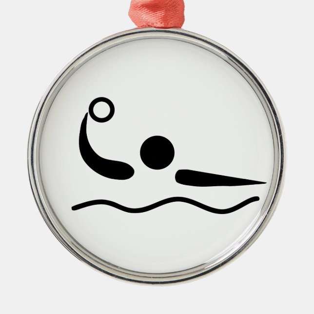 Water Polo Waterpolo Pictogram Metal Ornament (Front)