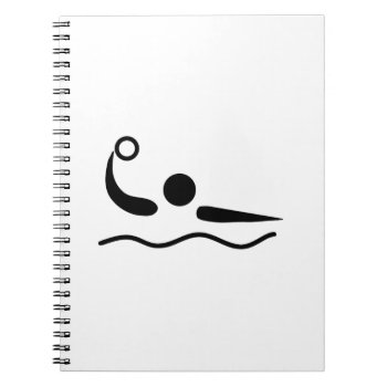 Water Polo Waterpolo Pictogram Notebook by EnhancedImages at Zazzle