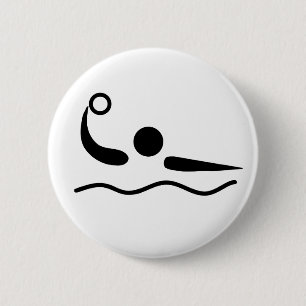 Water Polo Waterpolo Pictogram Pinback Button