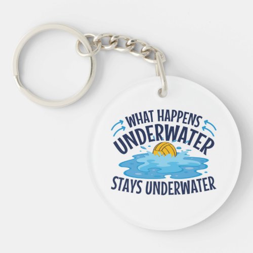 Water Polo What Happens Underwater Keychain