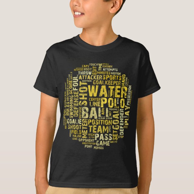 Water Polo Word Cloud Products (Front)