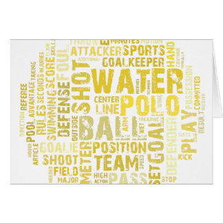 Water Polo Word Cloud Products Cards