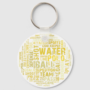 Water Polo Word Cloud Products Keychain
