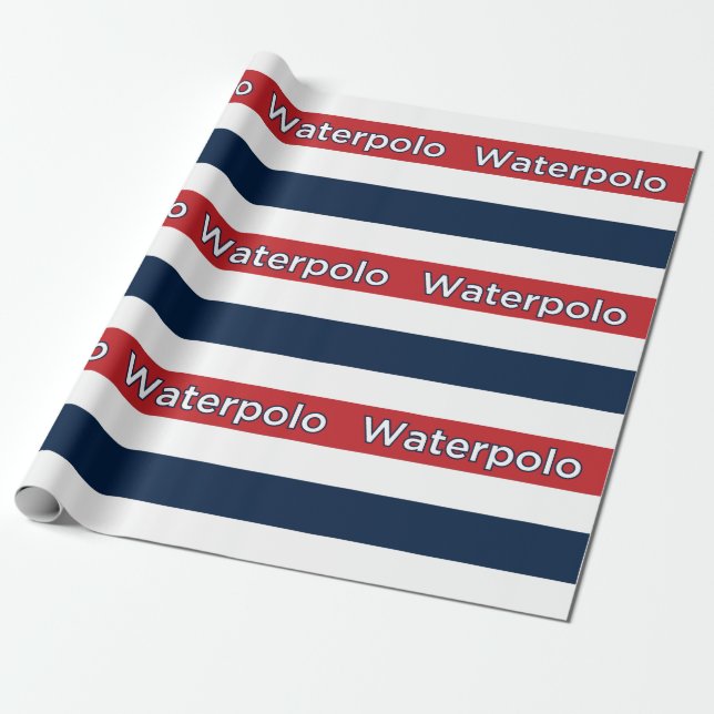 Water Polo Wrapping Paper  (Unrolled)