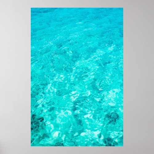 Water pool turquoise background poster